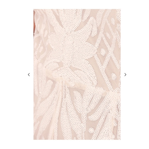 Lulu's Catch a Spark White and Beige Sequin Romper - Picture 8 of 8